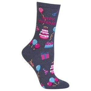 Women's Happy Birthday Fashion Crew Socks